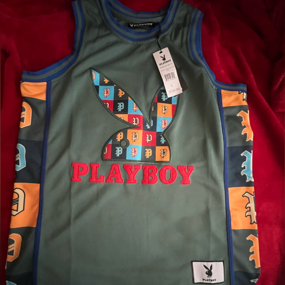 NWT, Large Playboy jersey.